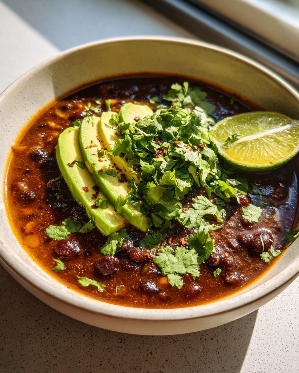 Easy Black Bean Soup - detail 2