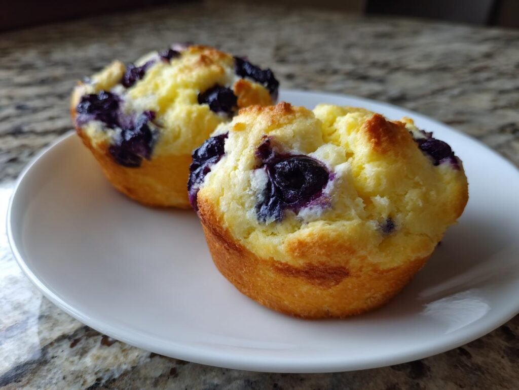 Fluffy Cottage Cheese Blueberry Cloud Bread