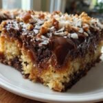 German Chocolate Poke Cake