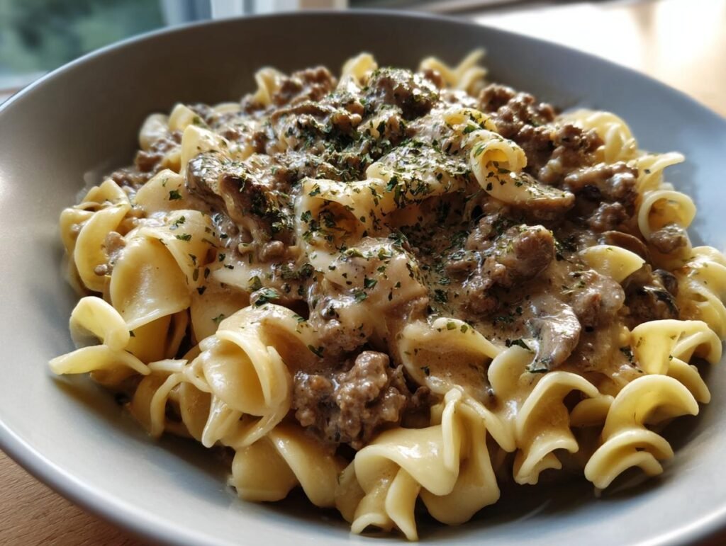 Ground Beef Stroganoff