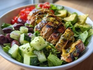 Lemon Herb Mediterranean Chicken Salad