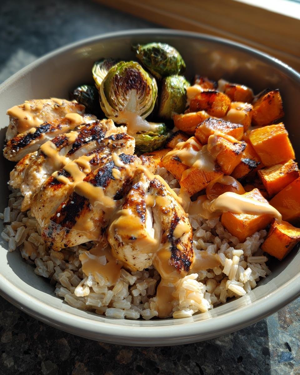 Maple Dijon Chicken & Roasted Sweet Potato Bowls - detail 1