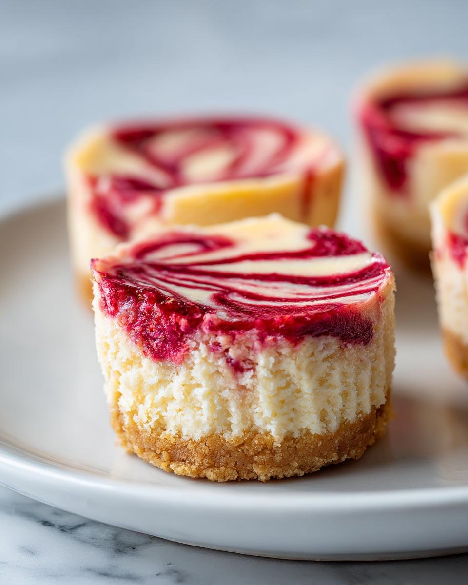 Mini Raspberry Swirl Cheesecakes - detail 1