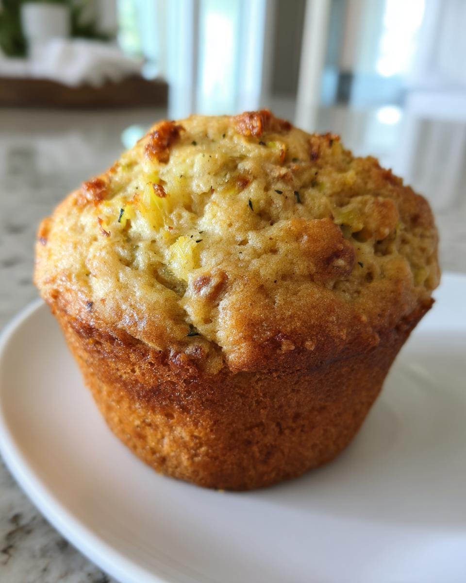 Pineapple Walnut Zucchini Muffins - detail 1