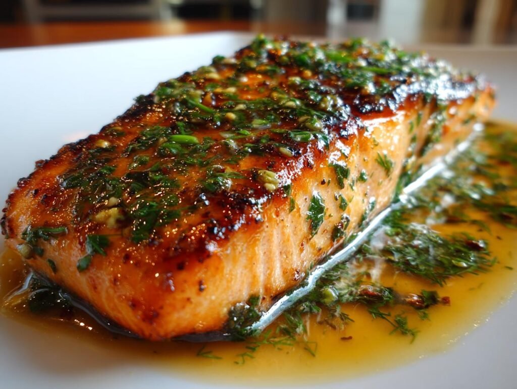 Salmon in Lemon-Butter Herb Sauce