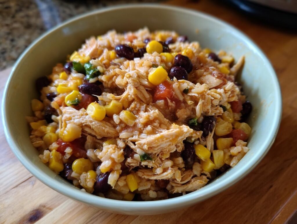Slow Cooker Chicken Burrito Bowls