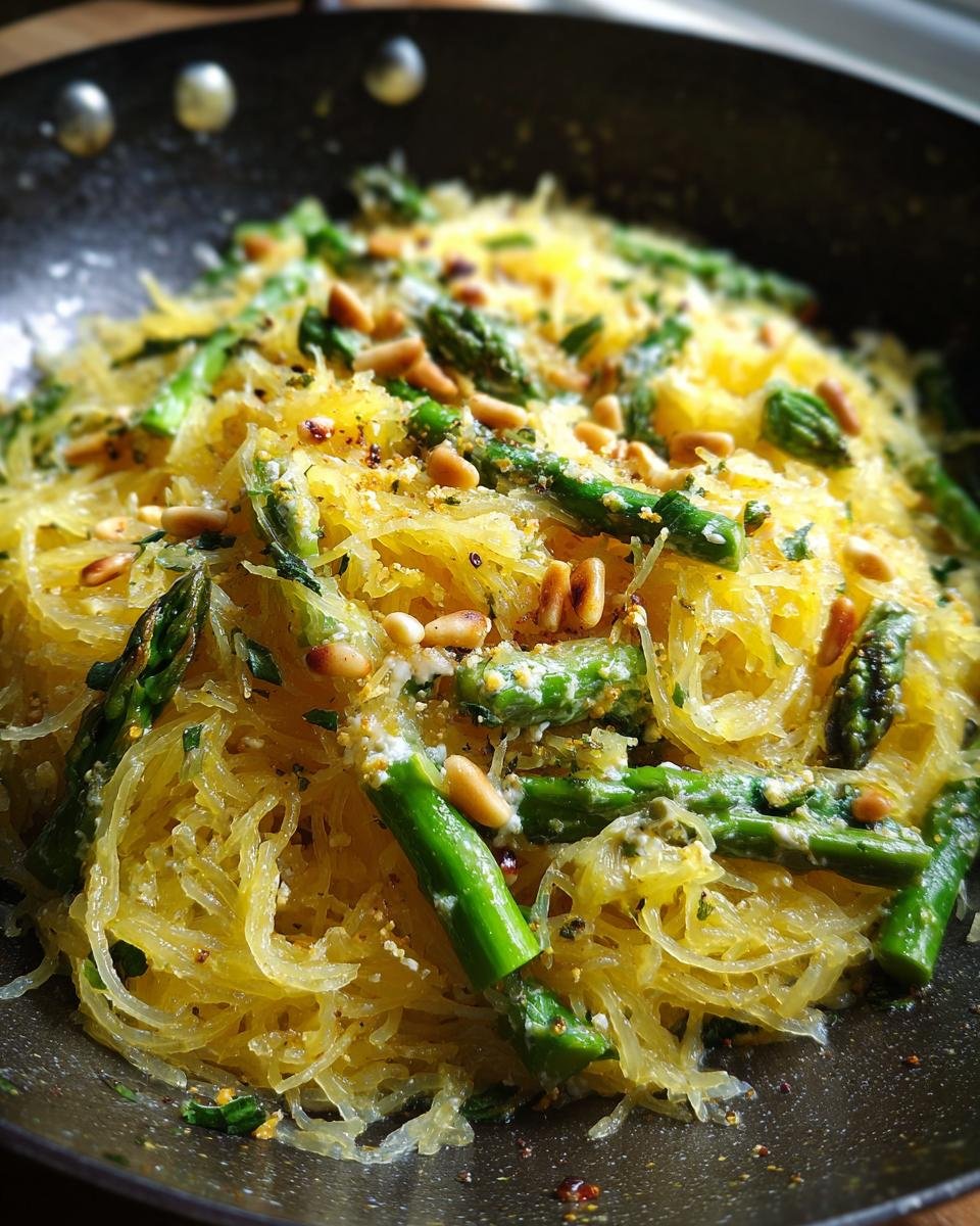 Spaghetti Squash with Asparagus, Ricotta, Lemon, and Thyme - detail 1
