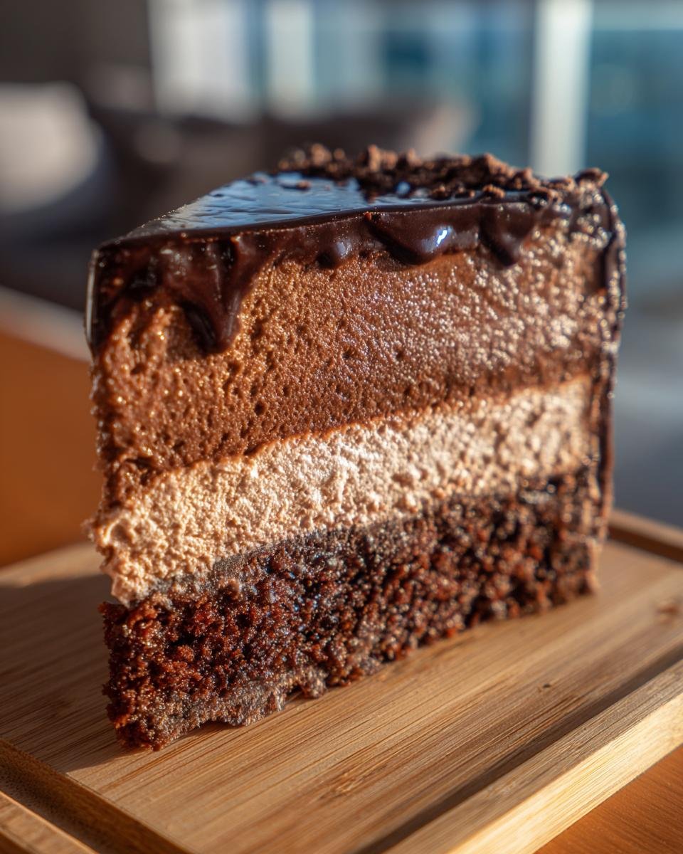 Triple Chocolate Mousse Cake - detail 1