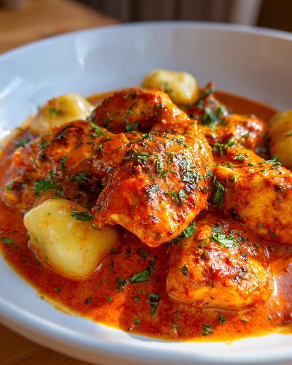 hungarian chicken paprikash - detail 1