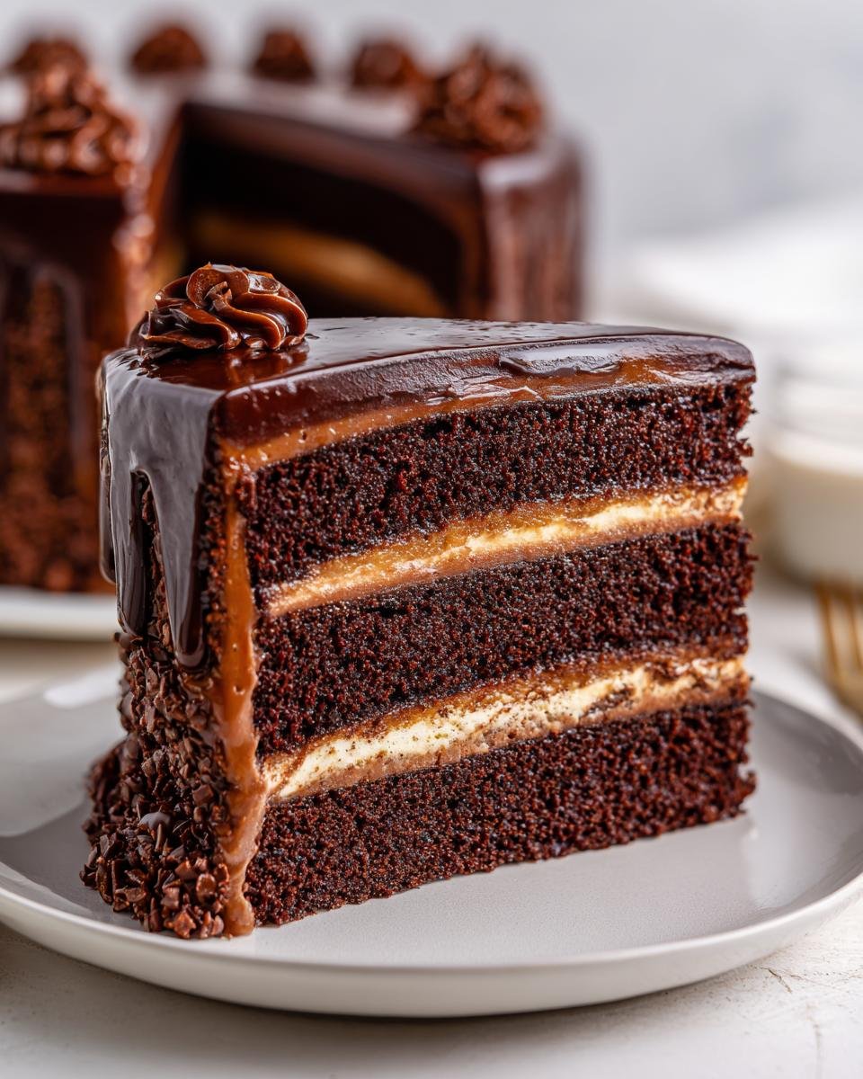 Chocolate Dulce de Leche Cake - detail 2