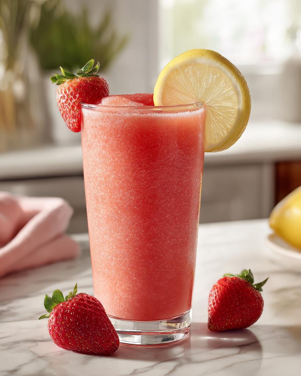 Easy Frozen Strawberry Lemonade - detail 1