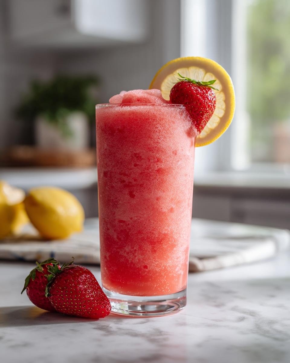 Easy Frozen Strawberry Lemonade - detail 2