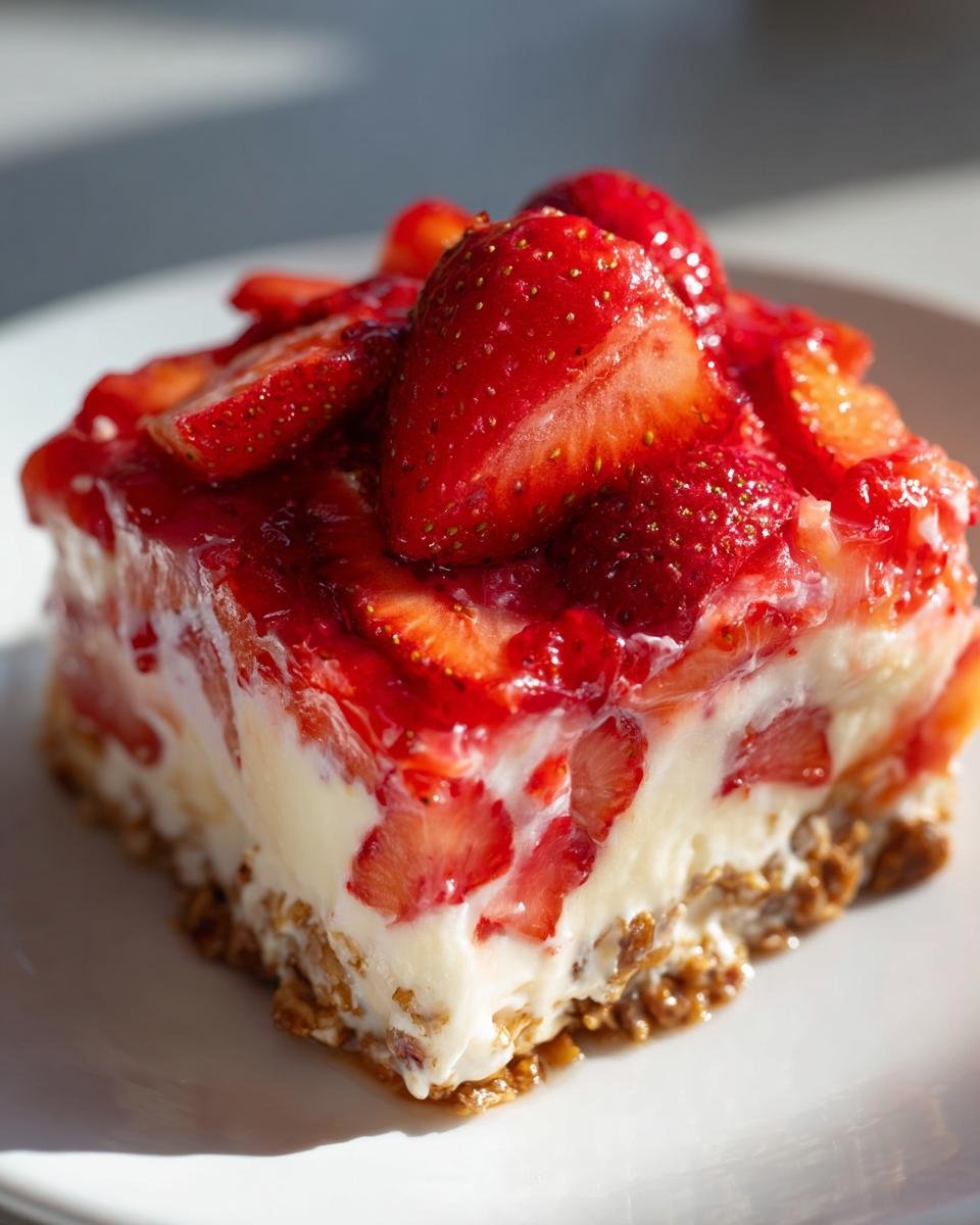 Strawberry Pretzel Jello Salad - detail 2