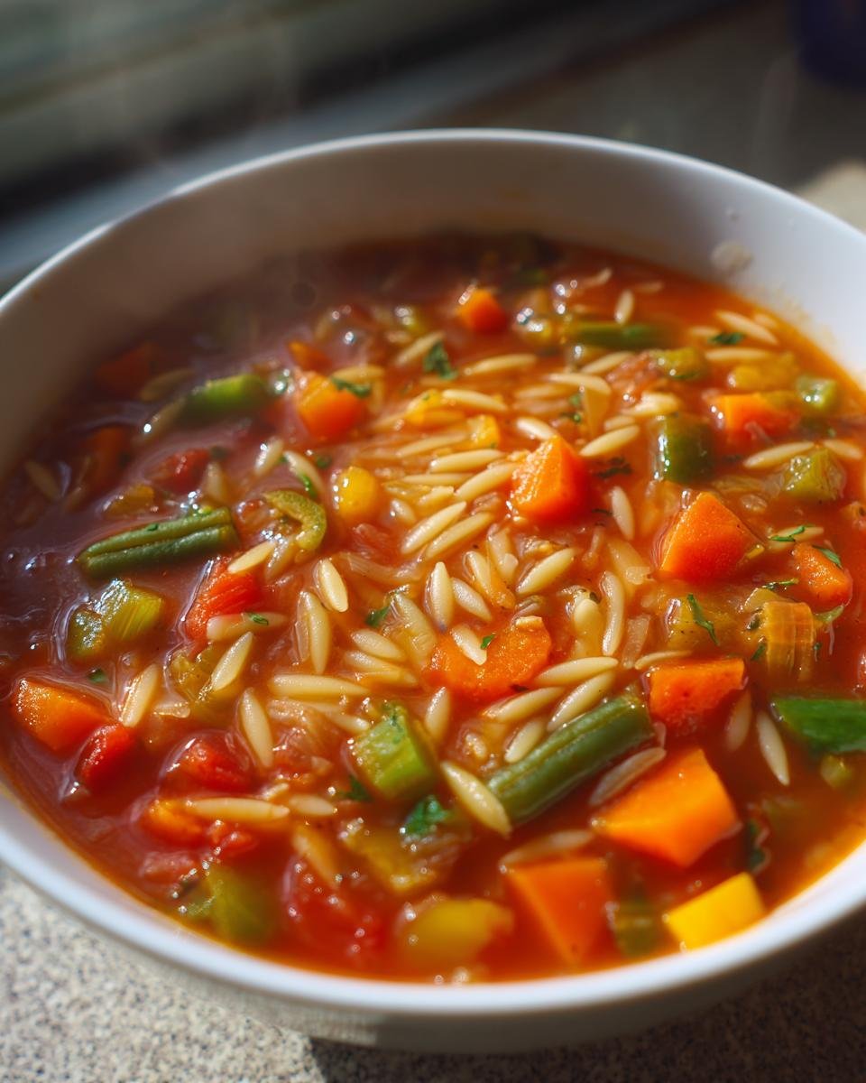 Vegetable Orzo Soup - detail 1